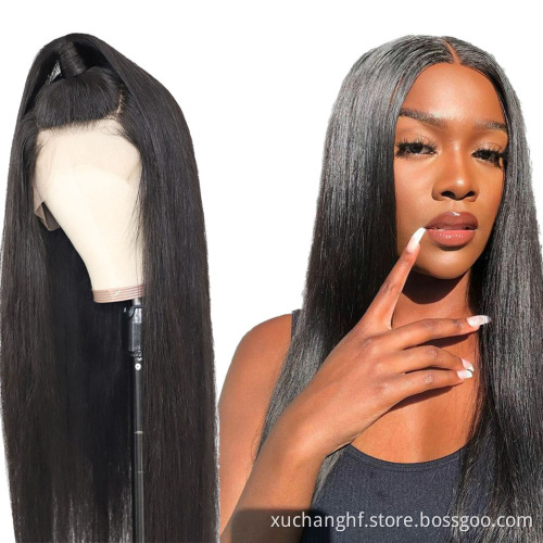 Transparent 100% Brazilian 16 18 20 22 24 Inch Straight 360 Lace Closure Raw Human Hair Wig, 360 Hd Lace Front Wig Vendors